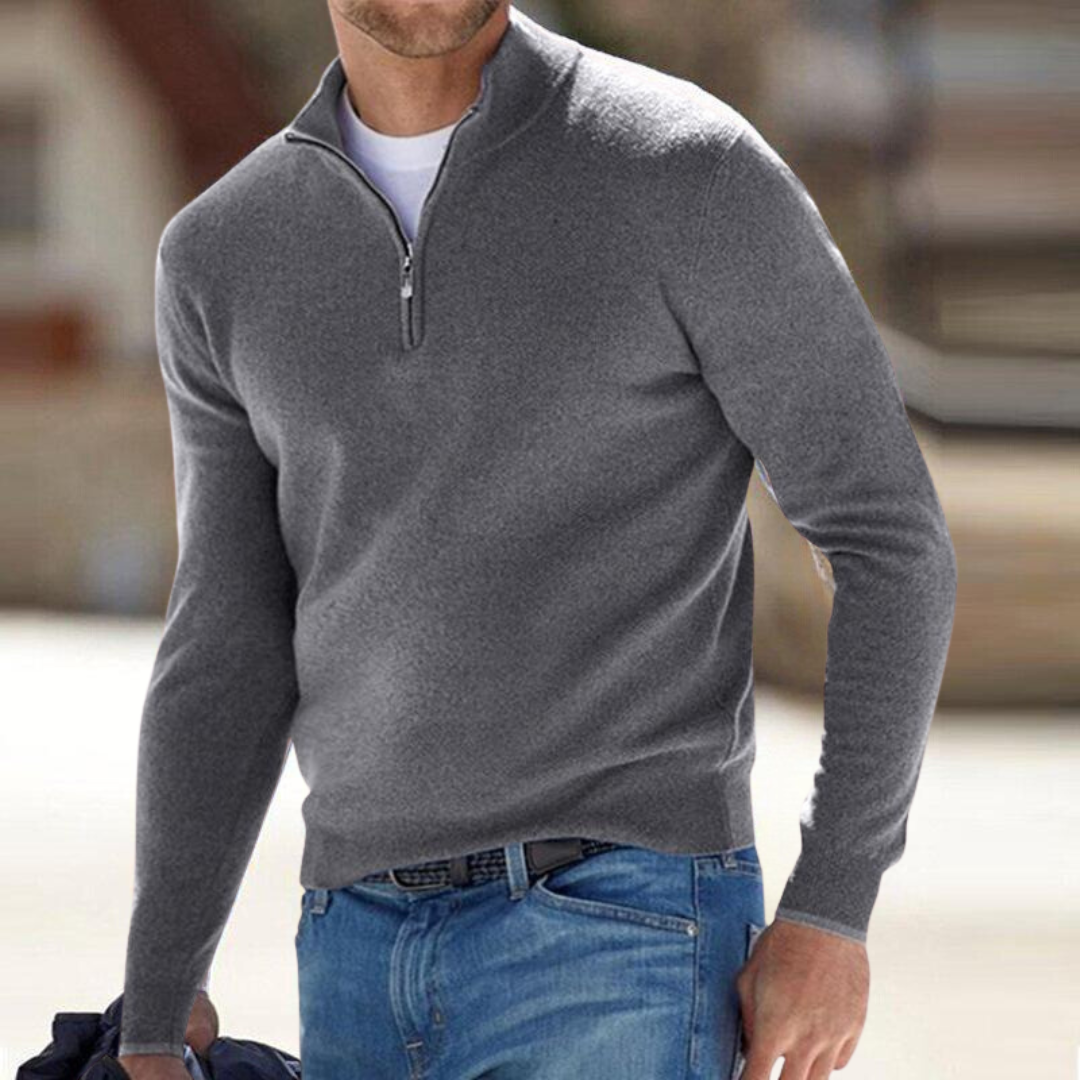 Martijn | Bluza premium z półzamkiem błyskawicznym