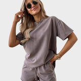 Swobodny zestaw z T-shirtem i spodniami jogger