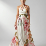 Amiel | Lekka sukienka maxi w kwiaty