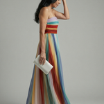 Serene | Sukienka maxi w jasne paski