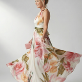 Amiel | Lekka sukienka maxi w kwiaty