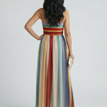 Serene | Sukienka maxi w jasne paski