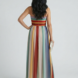 Serene | Sukienka maxi w jasne paski