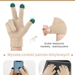 Zimowy elegancki zestaw czapka-szal-rękawiczki