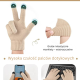 Zimowy elegancki zestaw czapka-szal-rękawiczki