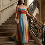 Serene | Sukienka maxi w jasne paski