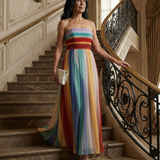 Serene | Sukienka maxi w jasne paski