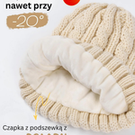 Zimowy elegancki zestaw czapka-szal-rękawiczki