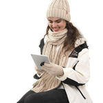 Zimowy elegancki zestaw czapka-szal-rękawiczki