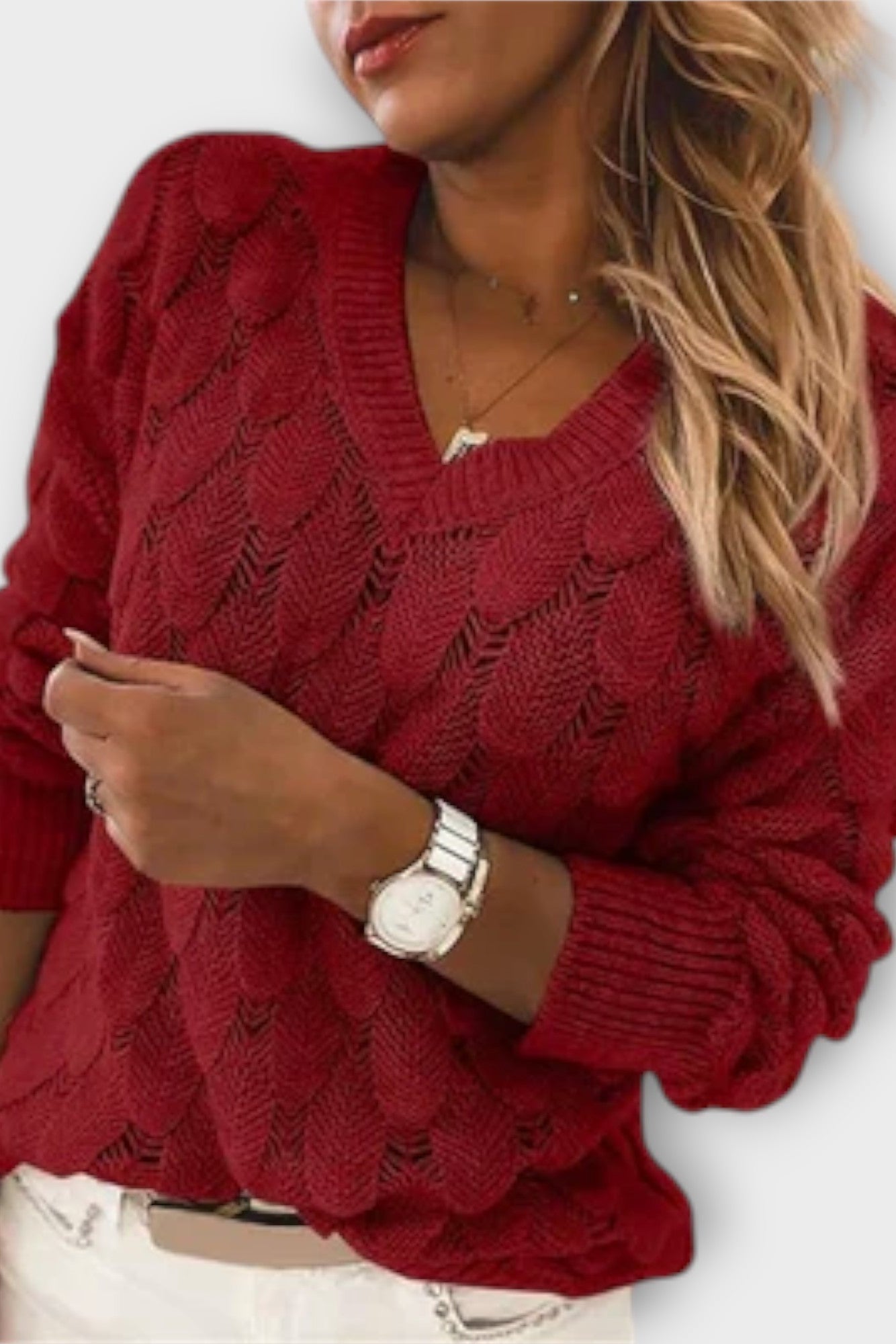 Agnes | Sweter z dekoltem w serek