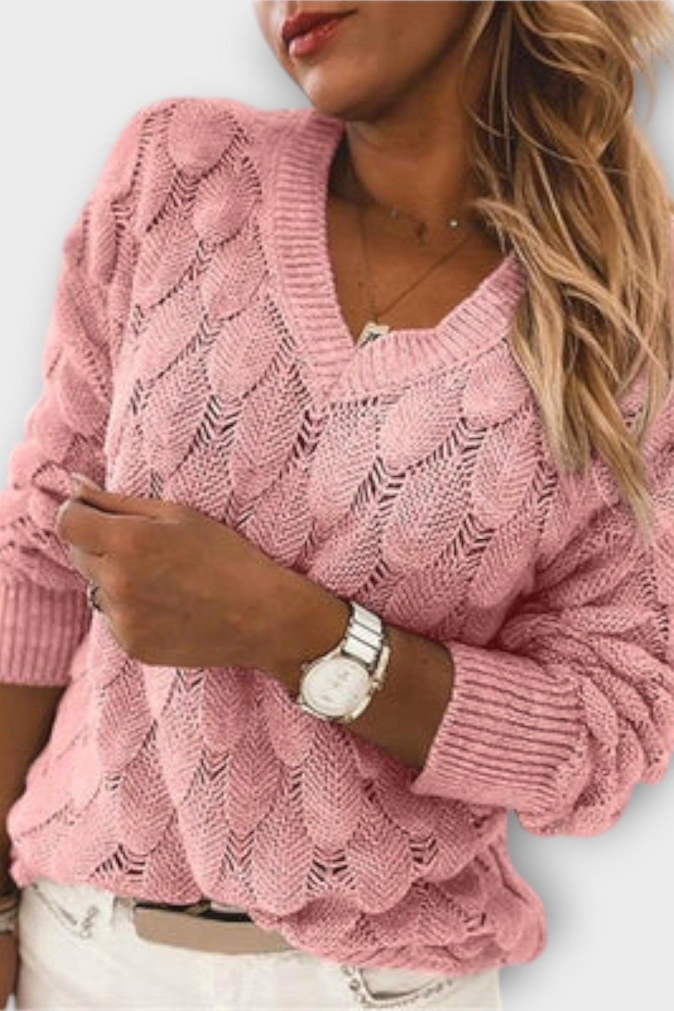 Agnes | Sweter z dekoltem w serek