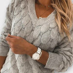 Agnes | Sweter z dekoltem w serek