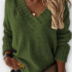 Anette | Sweter z dekoltem w serek