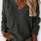 Anette | Sweter z dekoltem w serek
