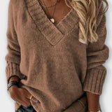 Anette | Sweter z dekoltem w serek