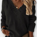 Anette | Sweter z dekoltem w serek