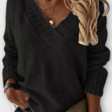 Anette | Sweter z dekoltem w serek