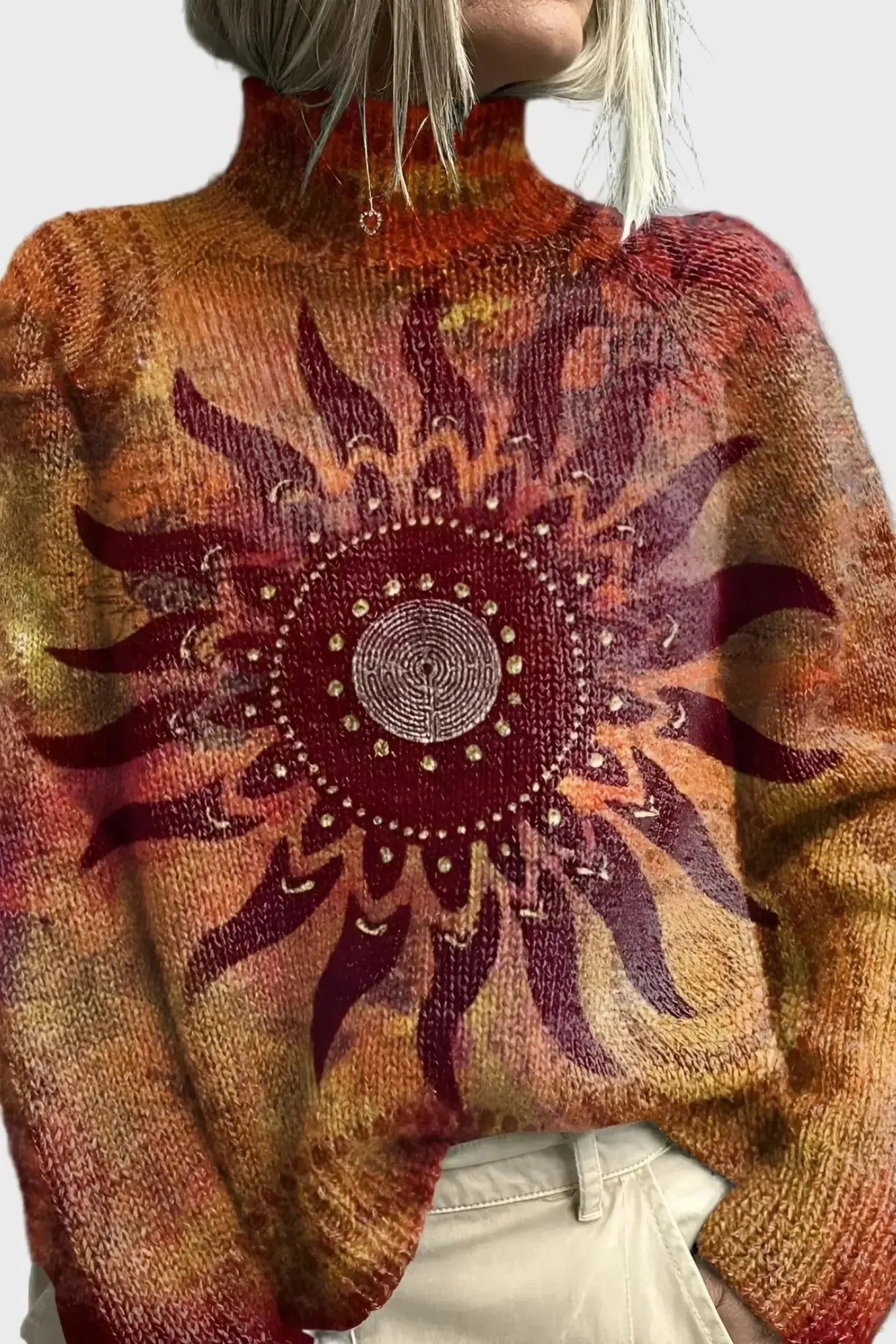 Camilla | Sweter z dzianiny Tribal