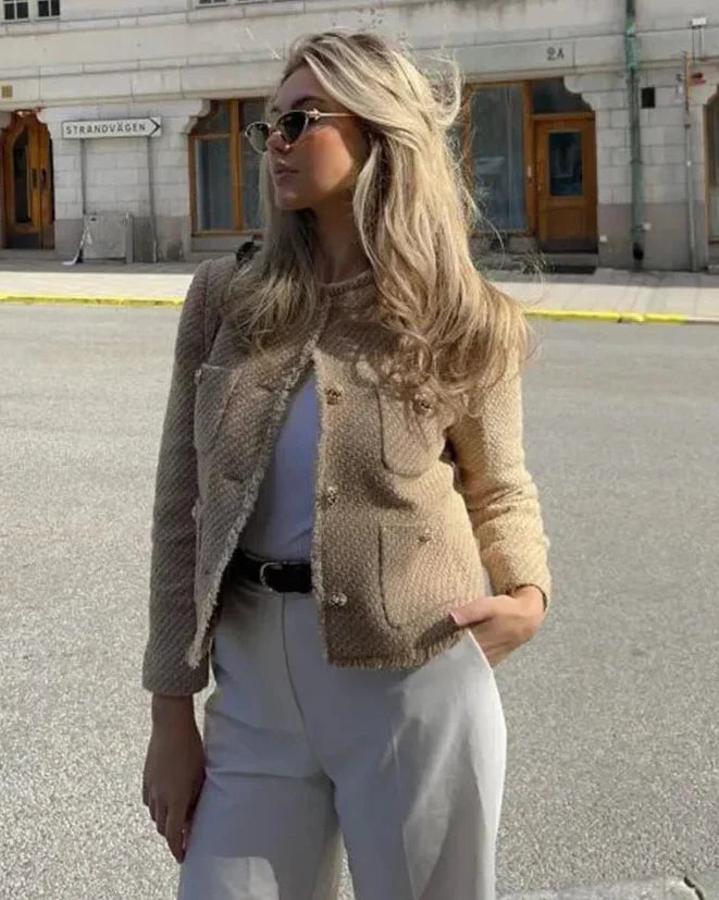Cecilie | Beżowy płaszcz