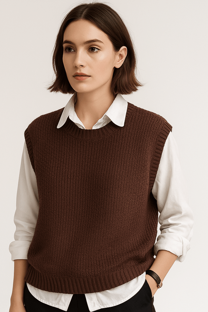 Inger | Sweter bez rękawów