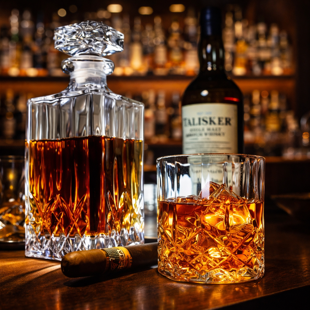 Karafka do Whisky - Zestaw z Butelką i Szklankami