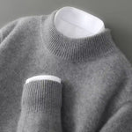 Miękki i wygodny sweter z okrągłym dekoltem – Miękki sweter z dzianiny z okrągłym dekoltem