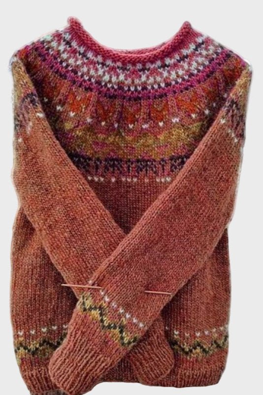 Majken | Sweter w stylu retro