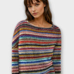 Malene | Sweter w stylu retro