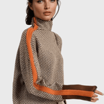 Marie | Sweter z wełny z wysokim kołnierzem
