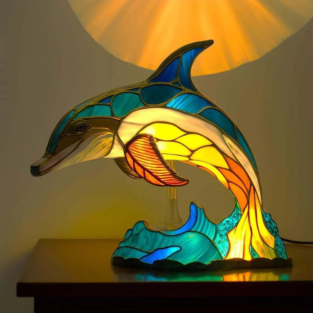 Sisi - Lampa delfin Magisk w witrażu