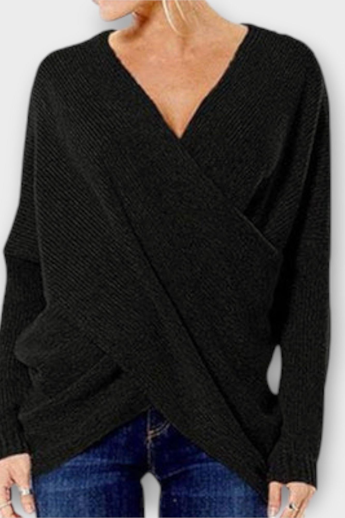 Olivia | Sweter z dekoltem w serek