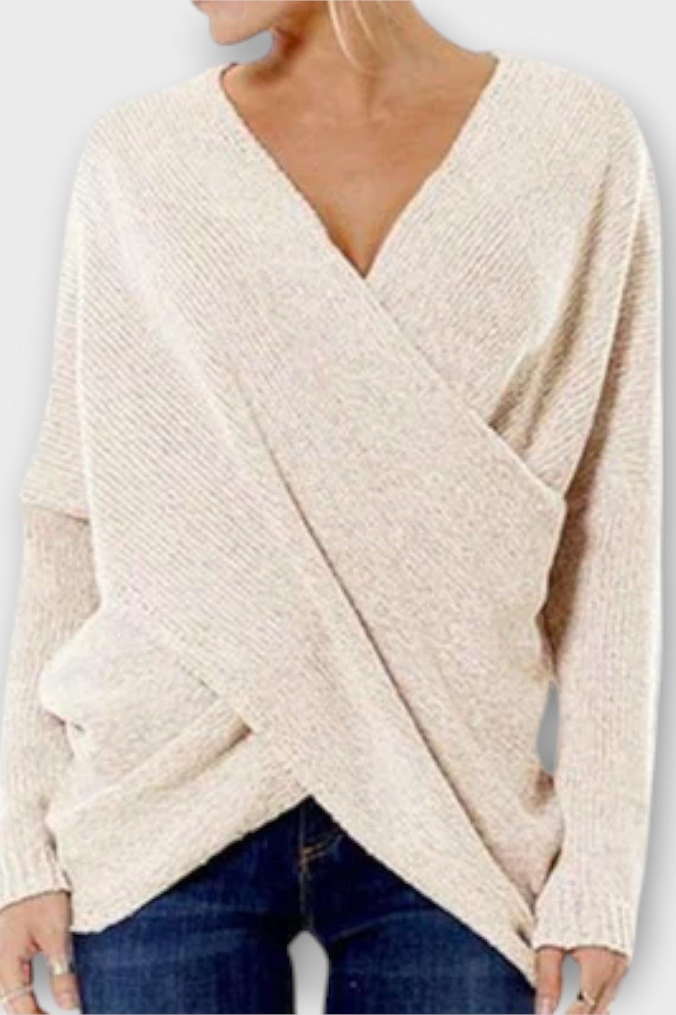 Olivia | Sweter z dekoltem w serek