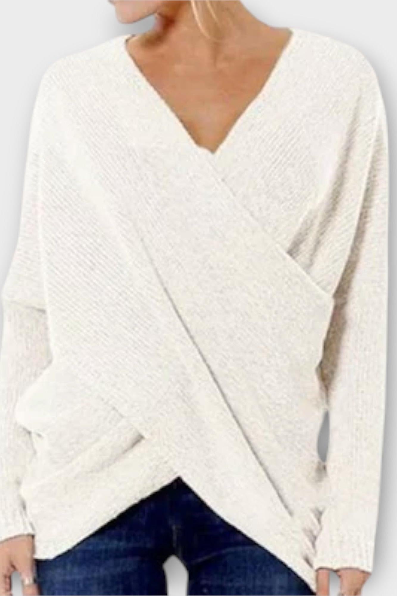 Olivia | Sweter z dekoltem w serek