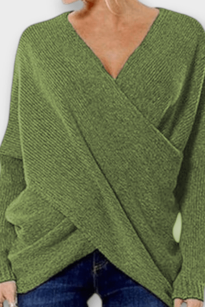 Olivia | Sweter z dekoltem w serek