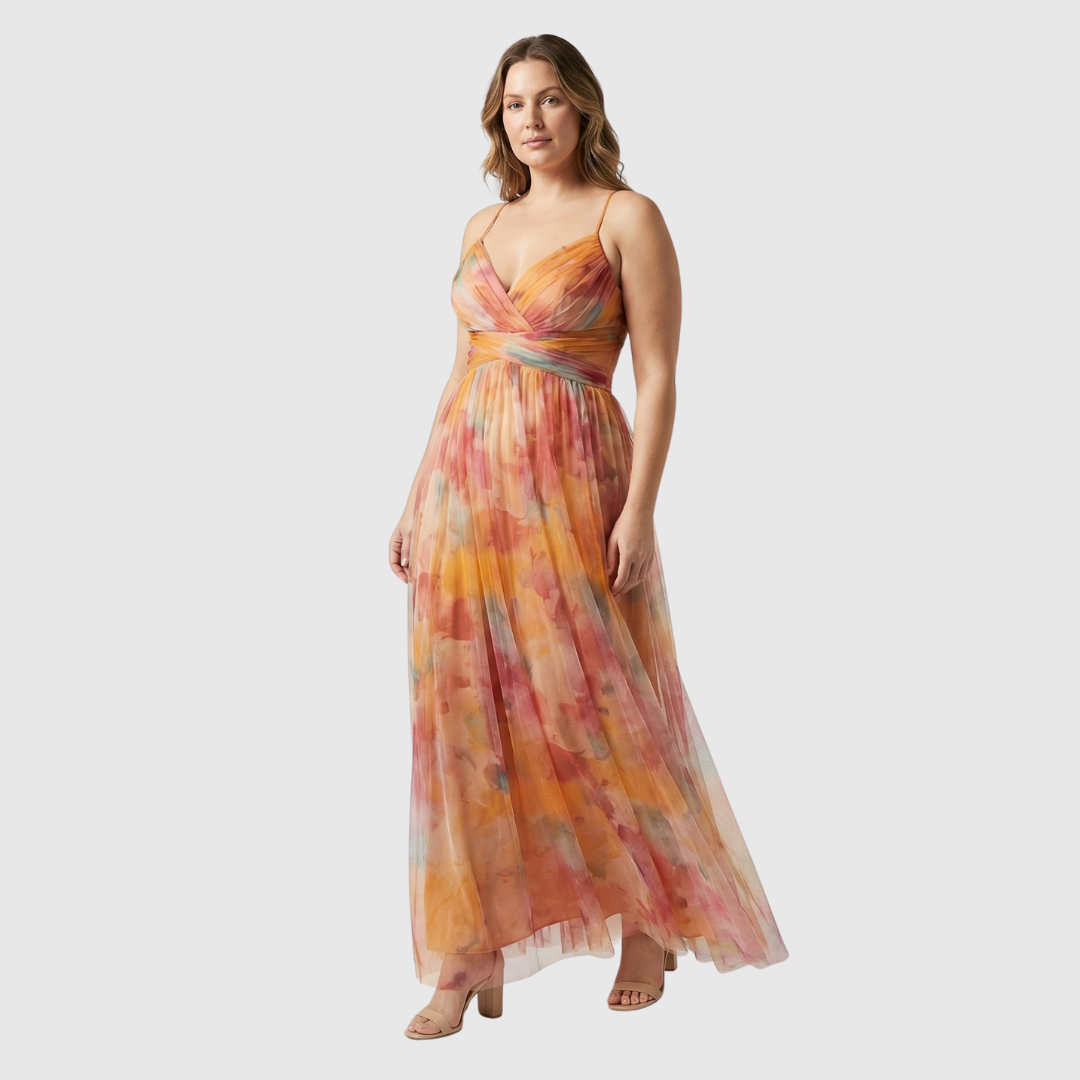 Giselle Letnia sukienka maxi w kwiaty