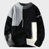 Tomasz | Sweter patchworkowy