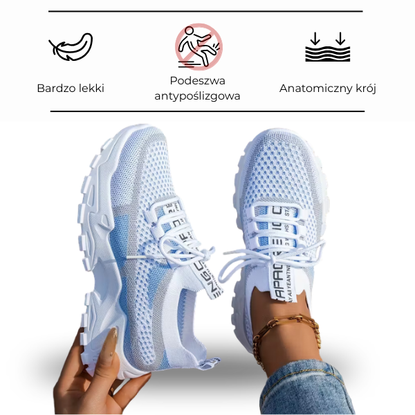 Airsynq - oddychające damskie sneakersy na całodniowy komfort