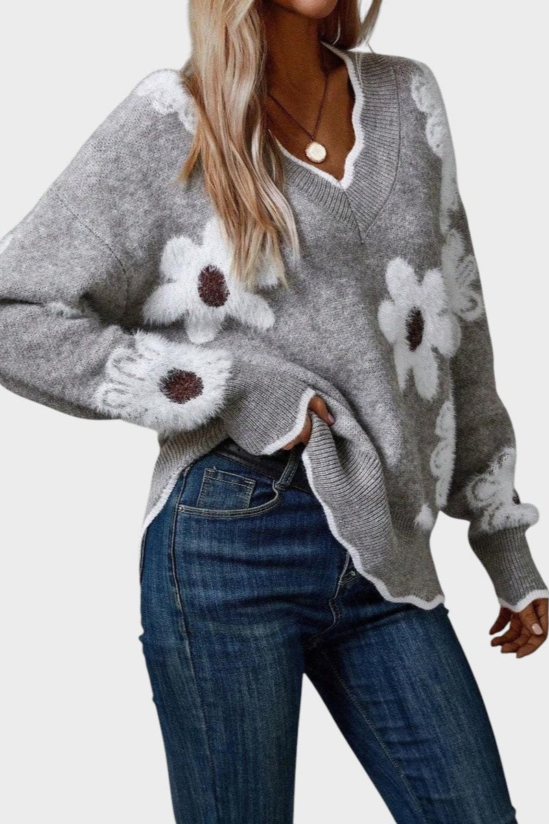 Thea | Sweter w kwiaty