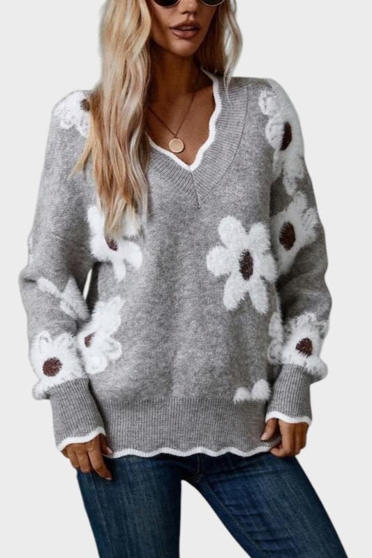 Thea | Sweter w kwiaty
