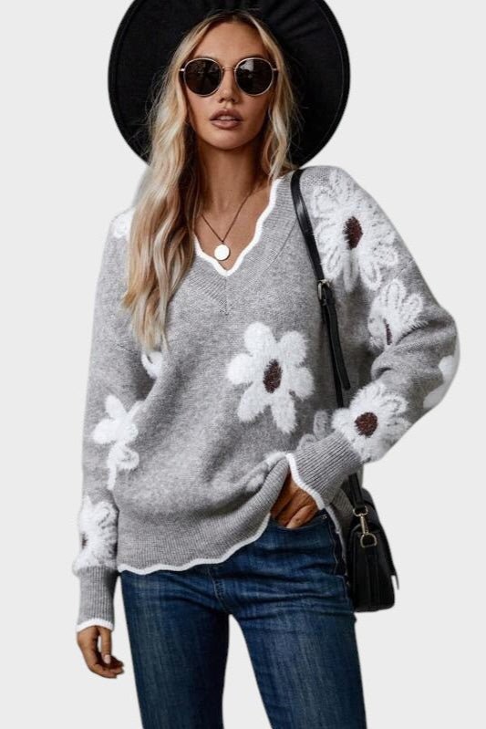 Thea | Sweter w kwiaty