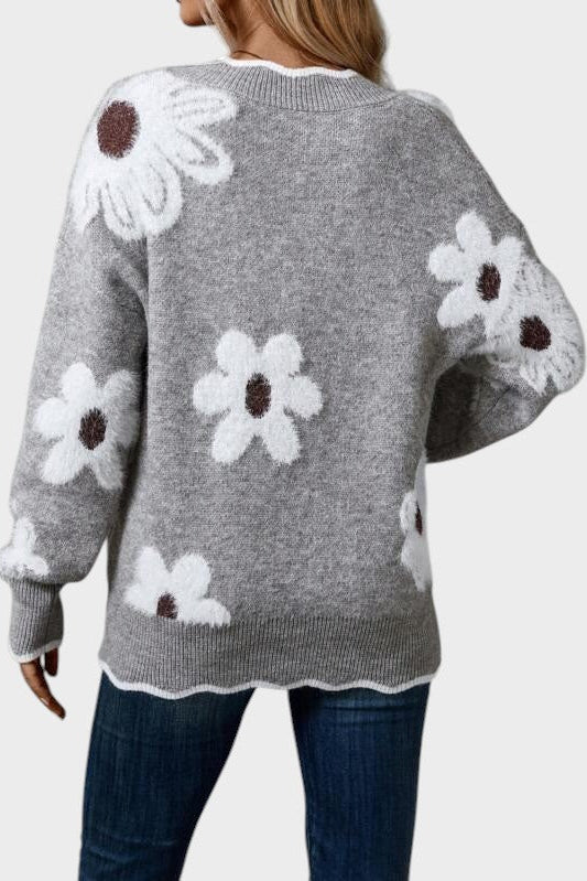 Thea | Sweter w kwiaty