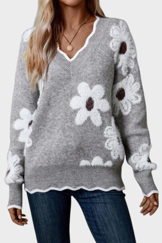 Thea | Sweter w kwiaty
