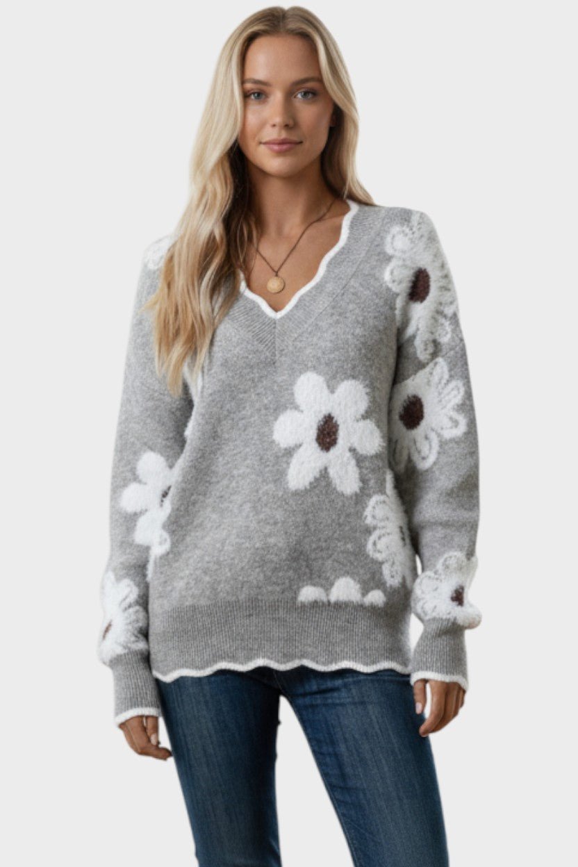 Thea | Sweter w kwiaty