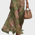 Livia - Elegancka Maxi Sukienka Halter w Kwiaty