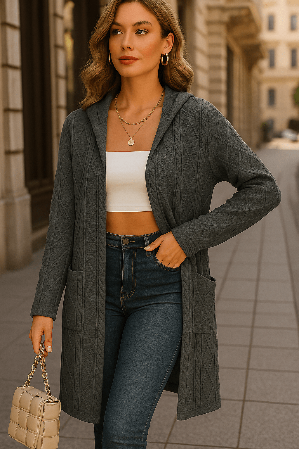 Zienna | Sweter z dzianiny