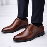 Buty męskie wizytowe | Sznurowane z matowym wykończeniem formalnym