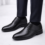 Buty męskie wizytowe | Sznurowane z matowym wykończeniem formalnym
