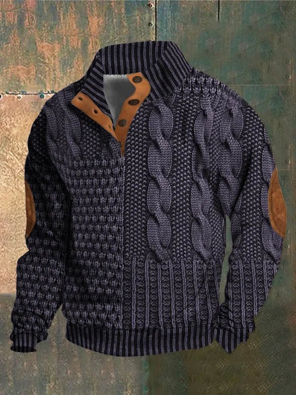 Męski sweter z dzianiny André Vintage – klasyczny sweter w stylu retro