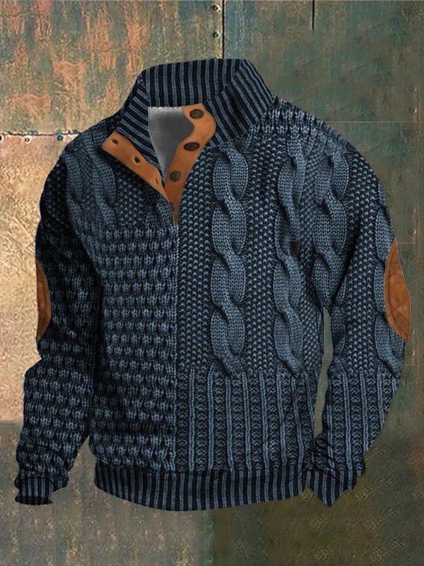 Męski sweter z dzianiny André Vintage – klasyczny sweter w stylu retro