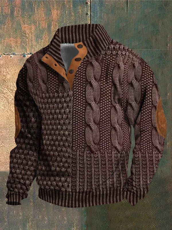 Męski sweter z dzianiny André Vintage – klasyczny sweter w stylu retro